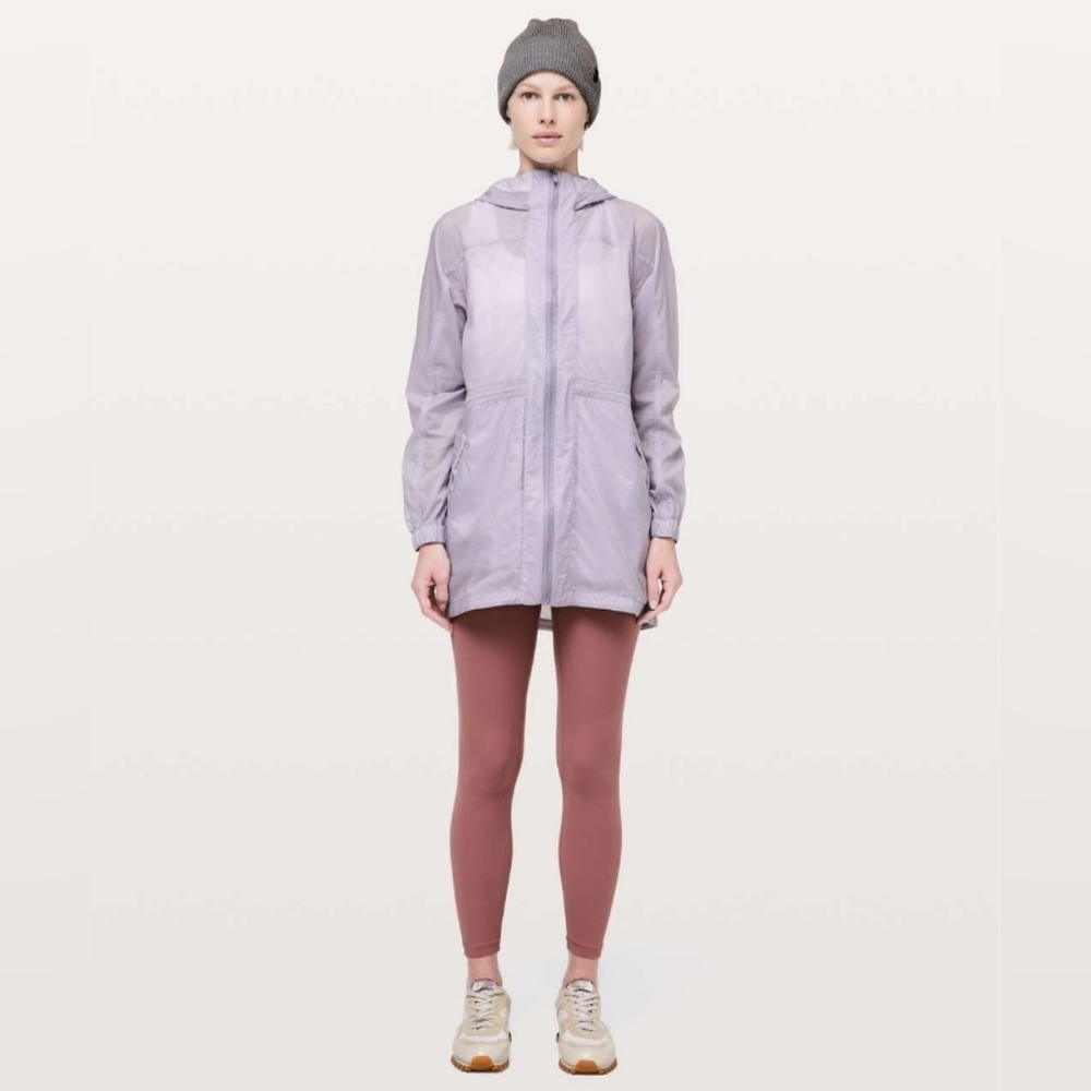Lululemon In The Clear Jacket Silver Lilac Size 8 - Picture 3 of 8